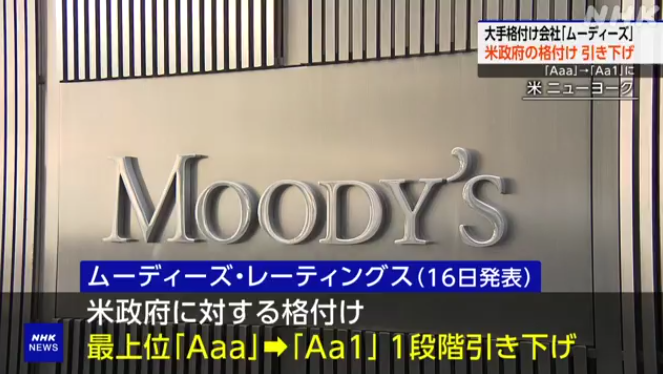 ムーディーズ 米国格下げ